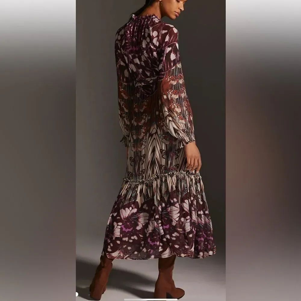 Anthropologie Long-Sleeve
Wrap Midi Dress